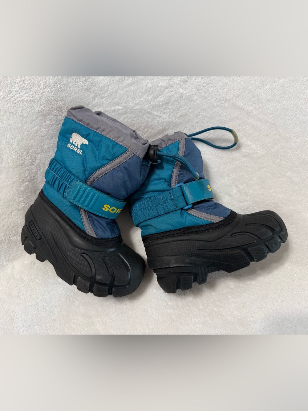 Sorel Kids Teal and Gray Snow Boots